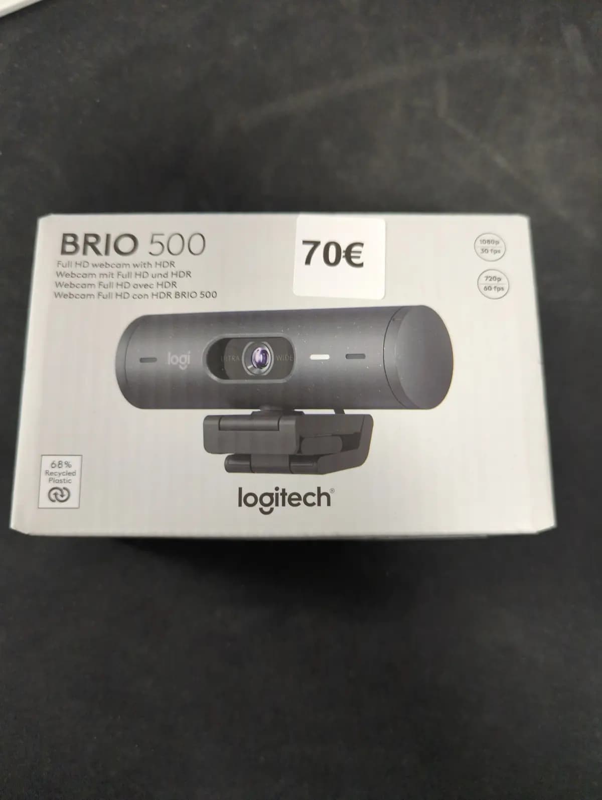 Internetinė kamera LOGITECH Brio 500, Graphite
