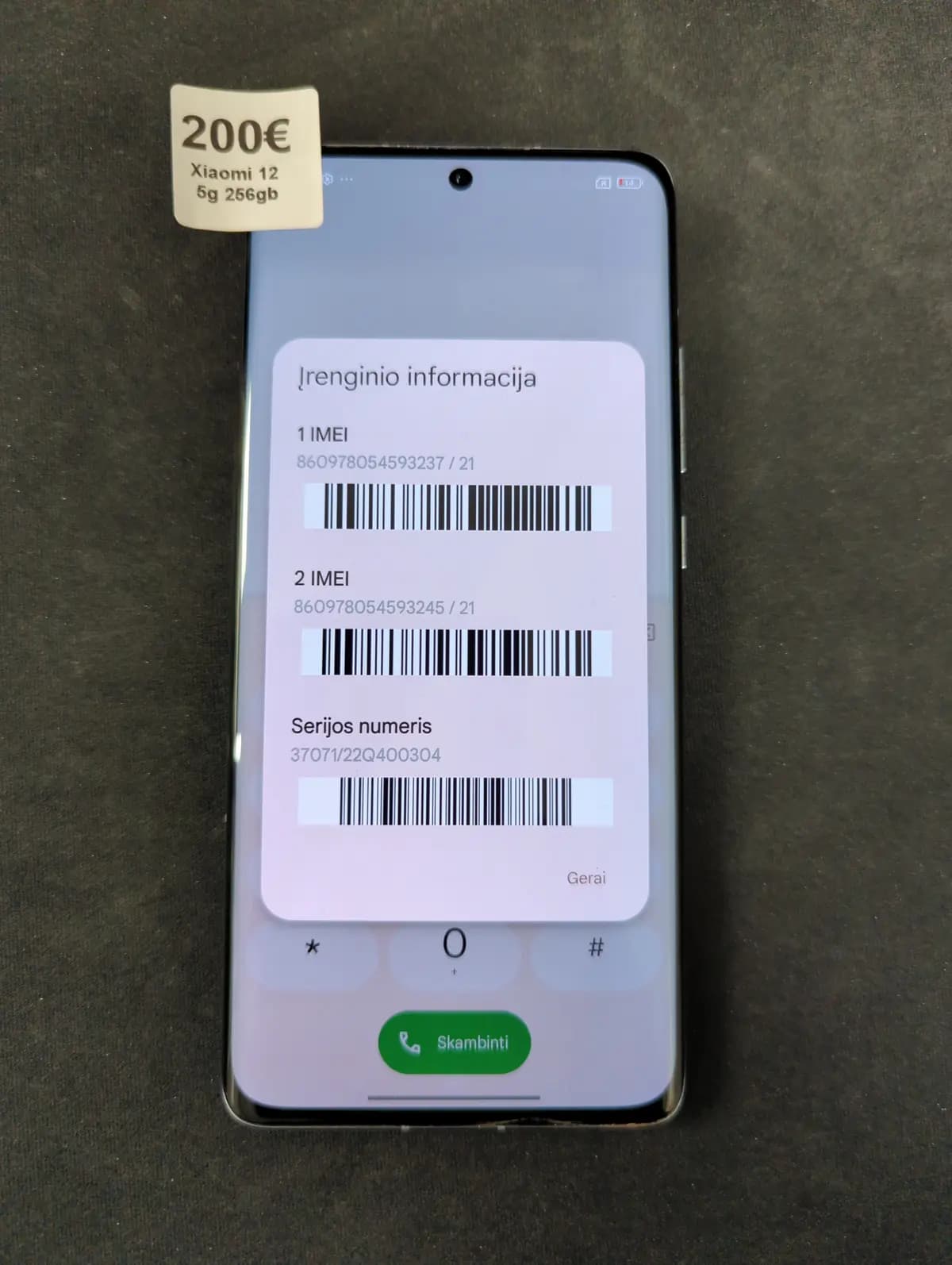 Xiaomi 12 256gb 5g