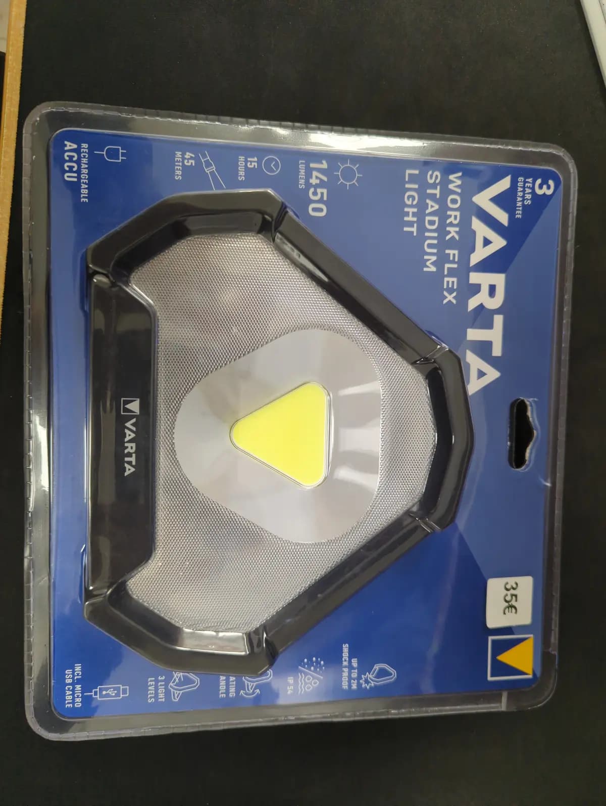 LED žibintas VARTA Work Flex Stadium Light, IP54, 12 W