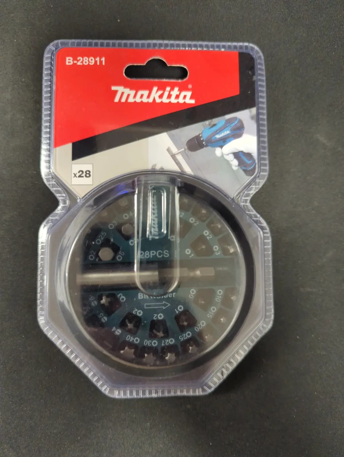 Sukimo antgalių rinkinys Makita B-28911, 28 vnt.