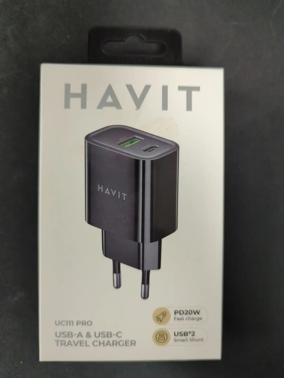 Įkroviklis HAVIT 111 Smart Home Charger, QC3.0/18W+PD/20W