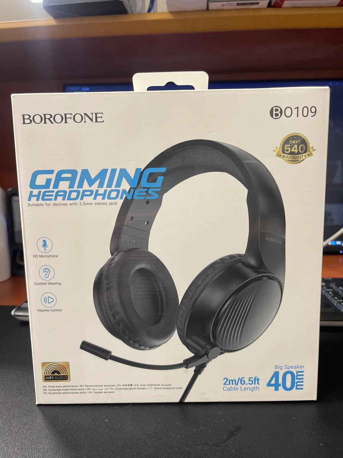 Borofone Ausinės BO109 Bountiful gaming with microphone black
