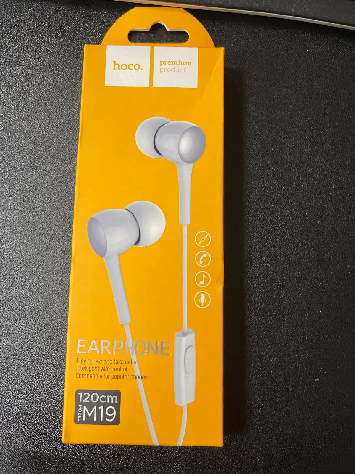 **Hoco M19 „Drumbeat“ universalios ausinės su mikrofonu 3.5mm , juodos