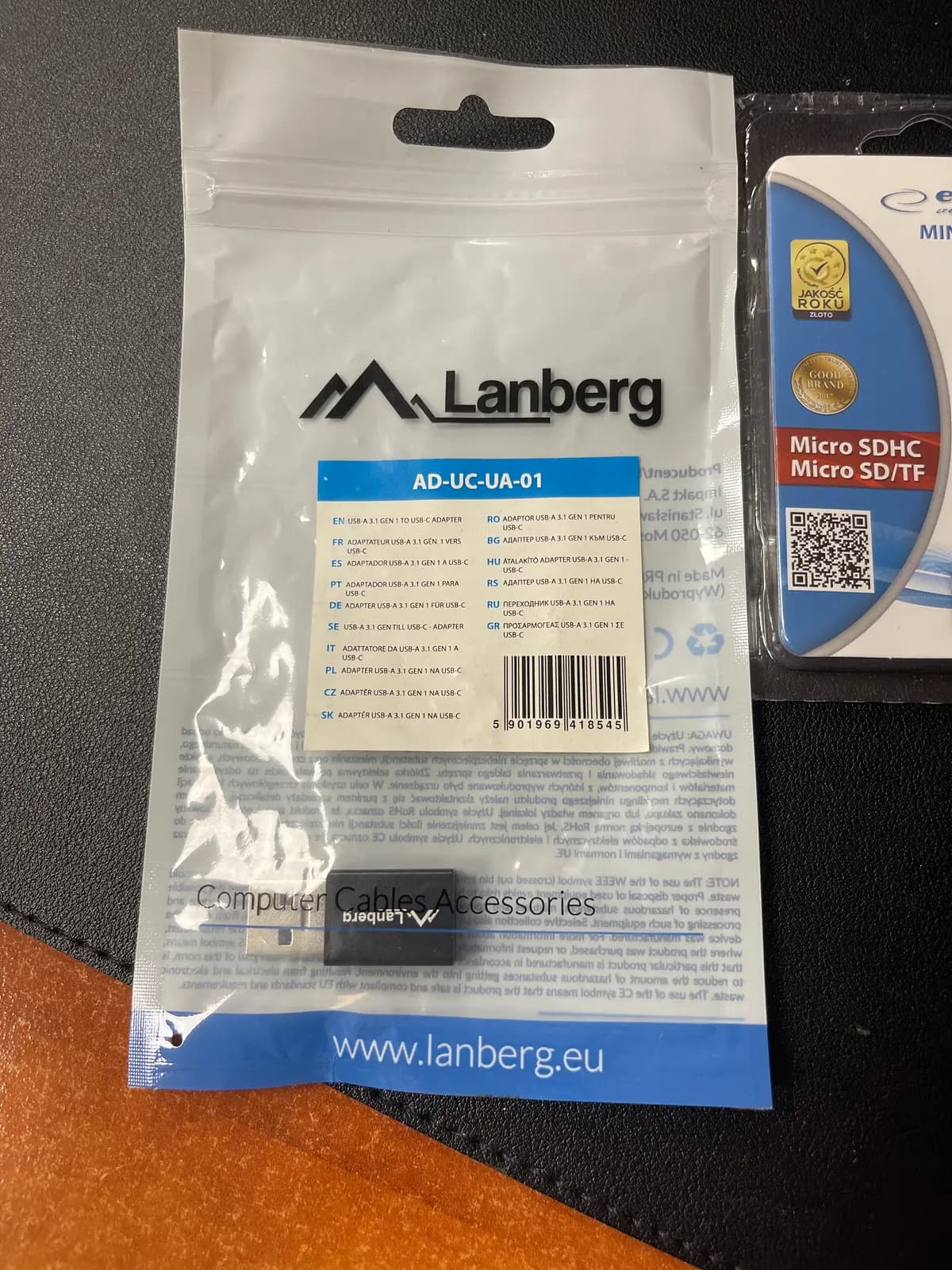 Adapteris Lanberg USB-C 3.1 Female To USB-A Male AD-UC-UA-01 USB-C female, USB-A..