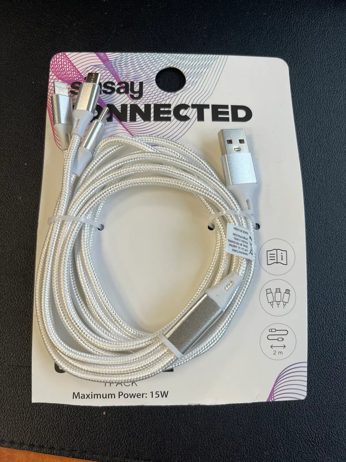 Cable sinsay USB-A 3in1 15w