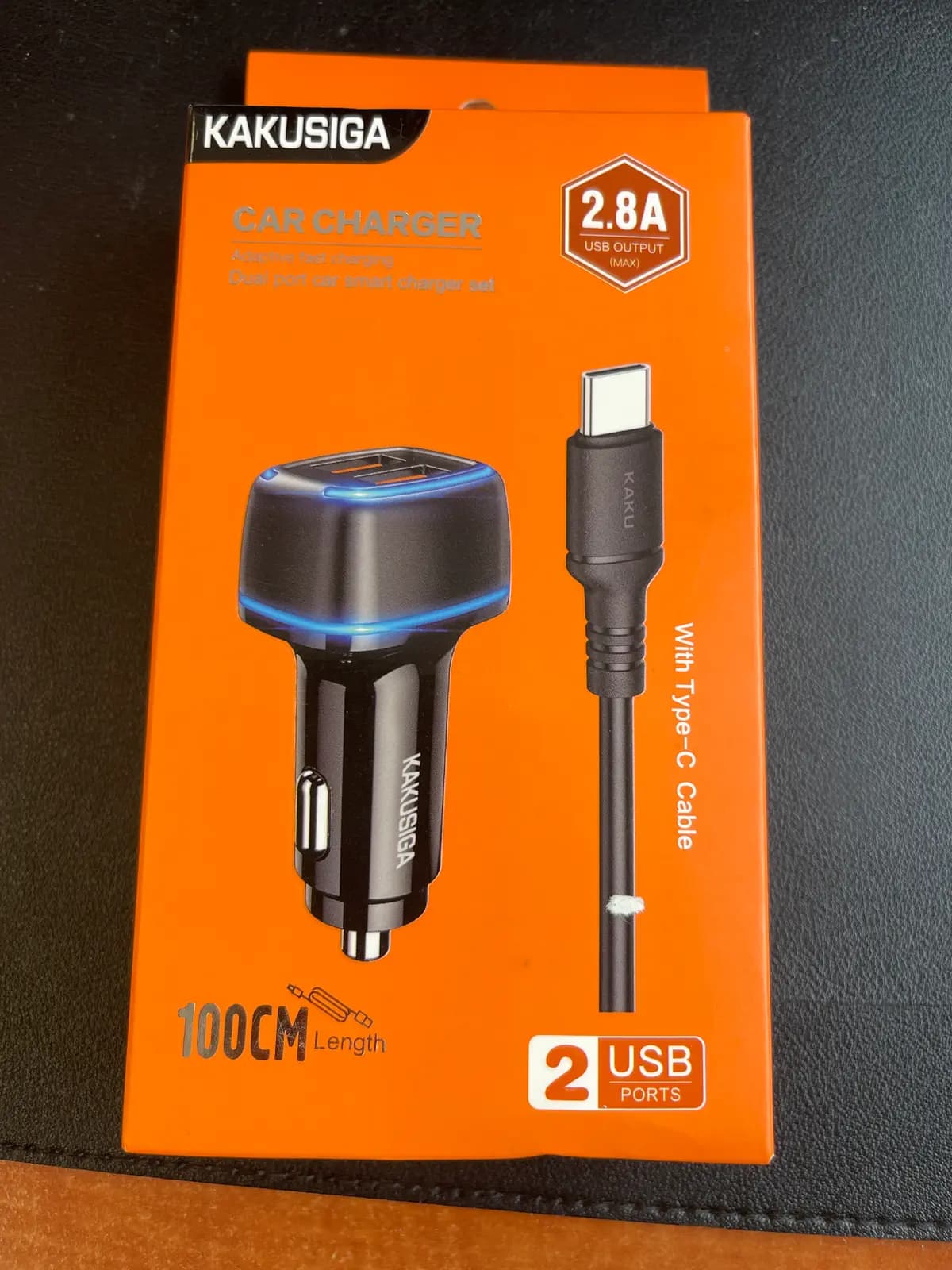 KAKU Automobilinis įkroviklis KSC-528 Shengyu - 2xUSB - 2,8A su USB į Micro USB juodas