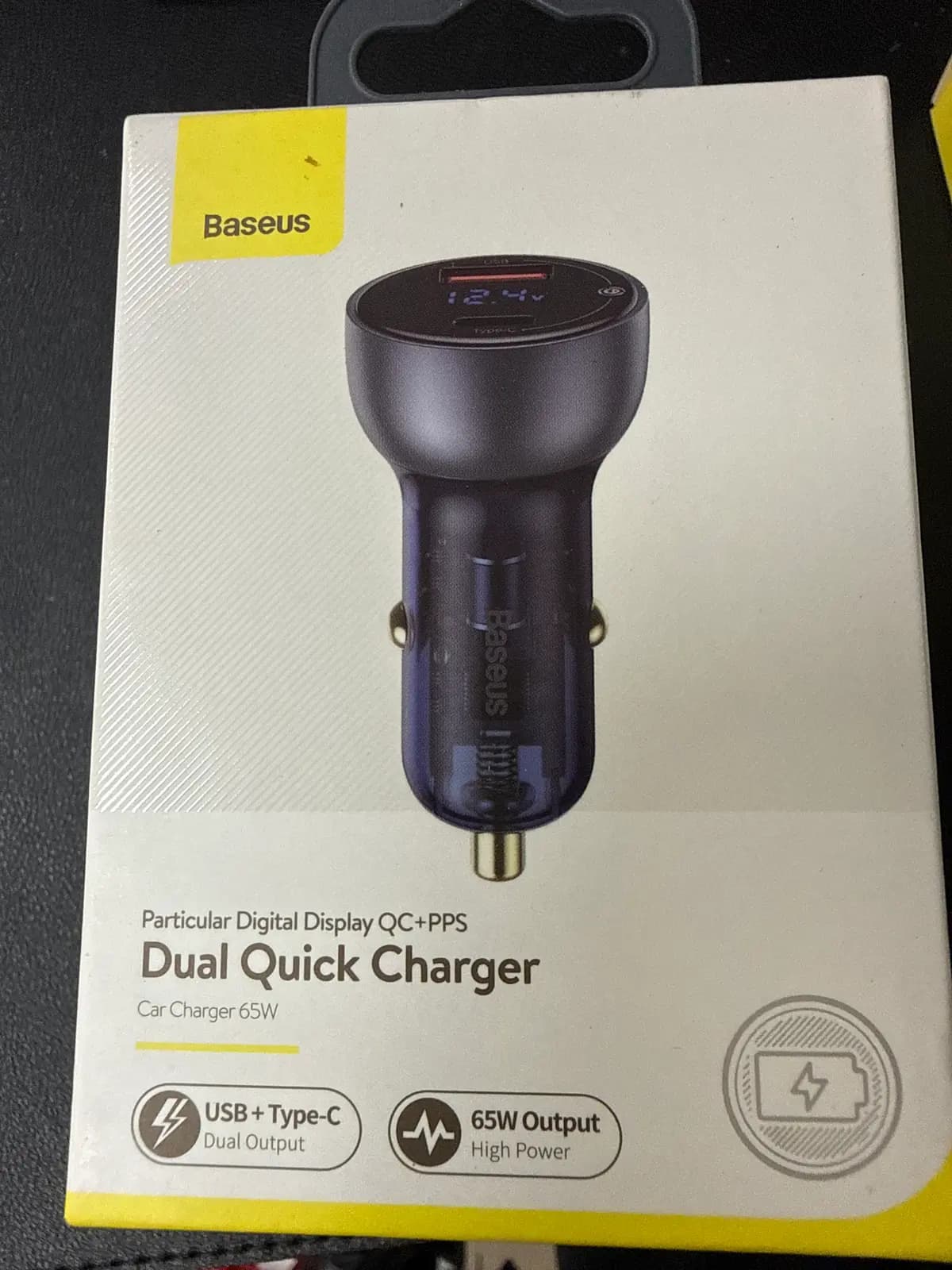 Automobilinis įkroviklis Baseus CCKX-C0A, QC+PPS, 65 W, sidabrinis