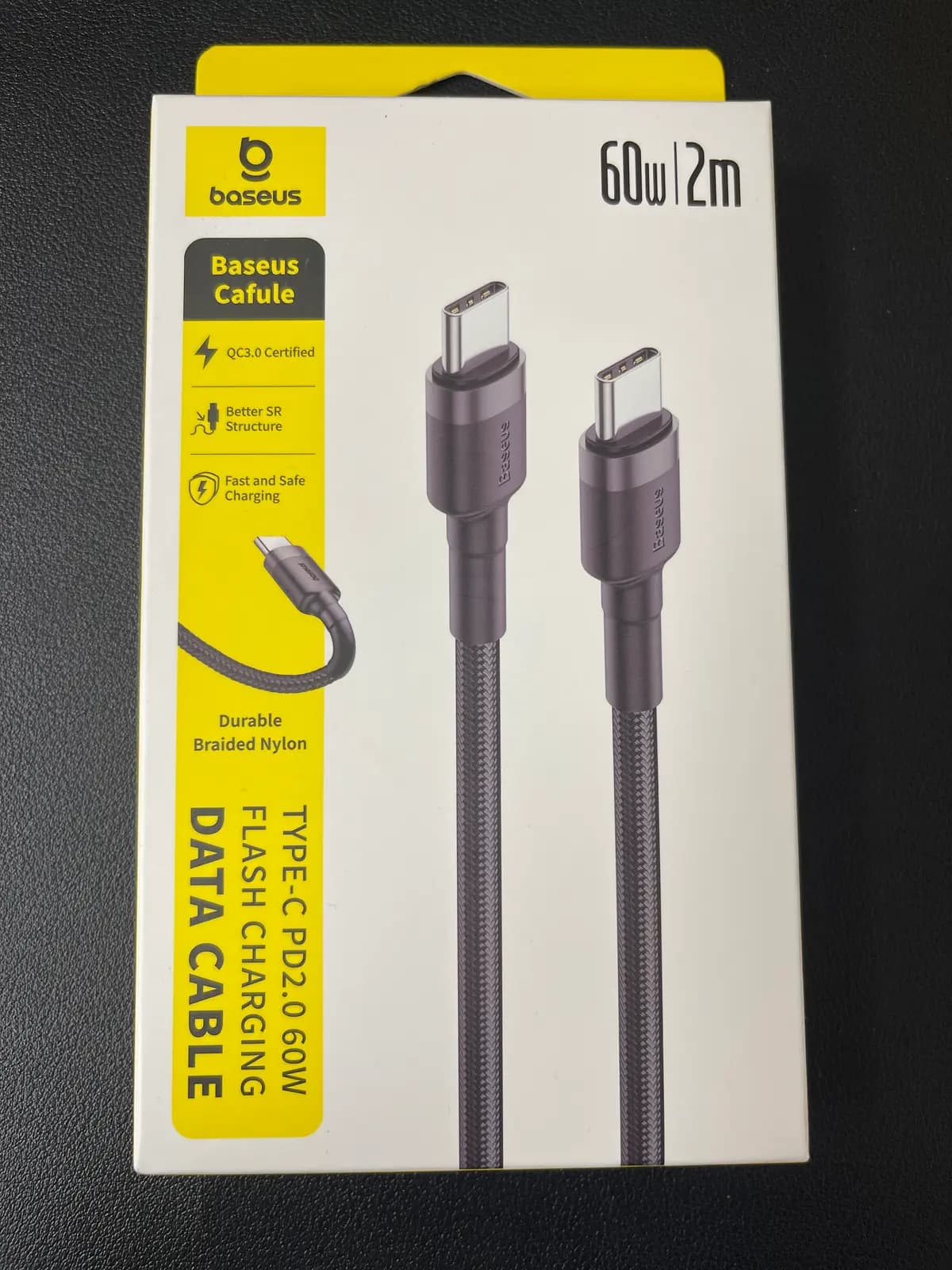 Kabelis Baseus CABLE USB-C TO USB-C 2M