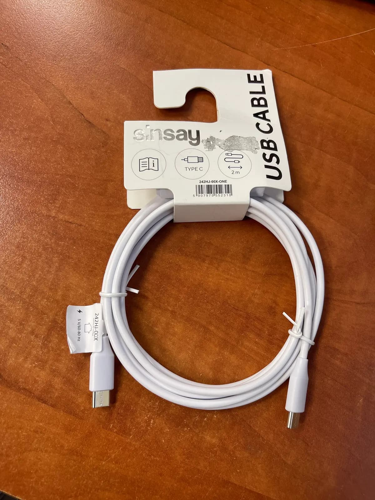 Cable sinsay USB-c/c 2m
