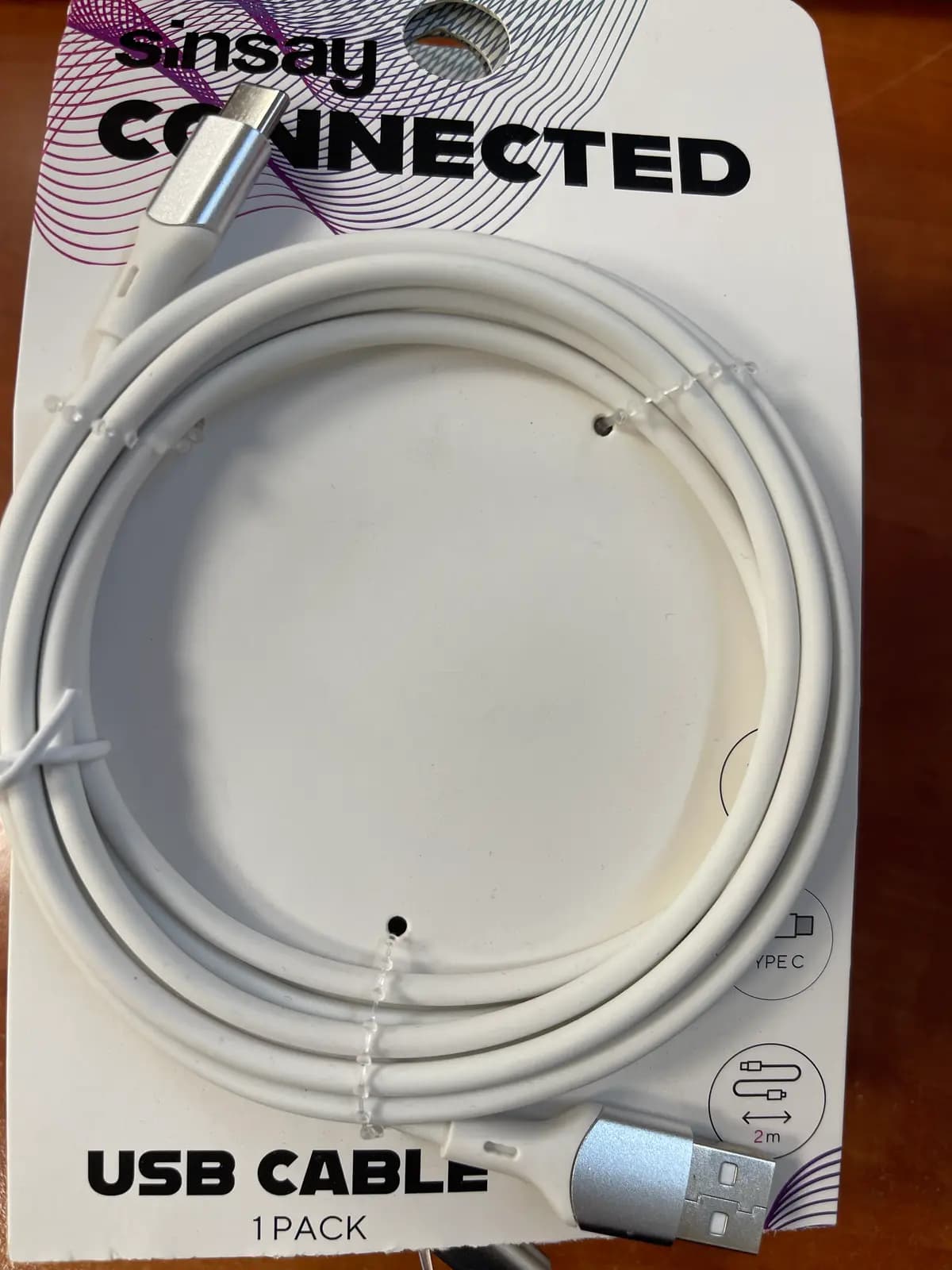 Cable sinsay USB-a/c 2m