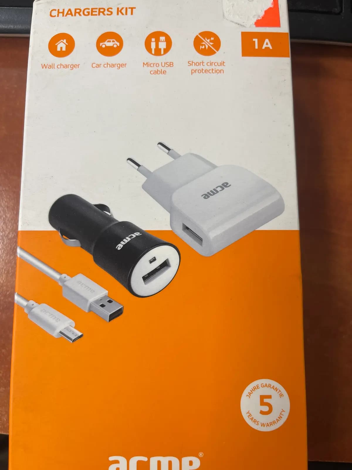 Įkroviklių komplektas CH13 Acme USB/5V/1.A