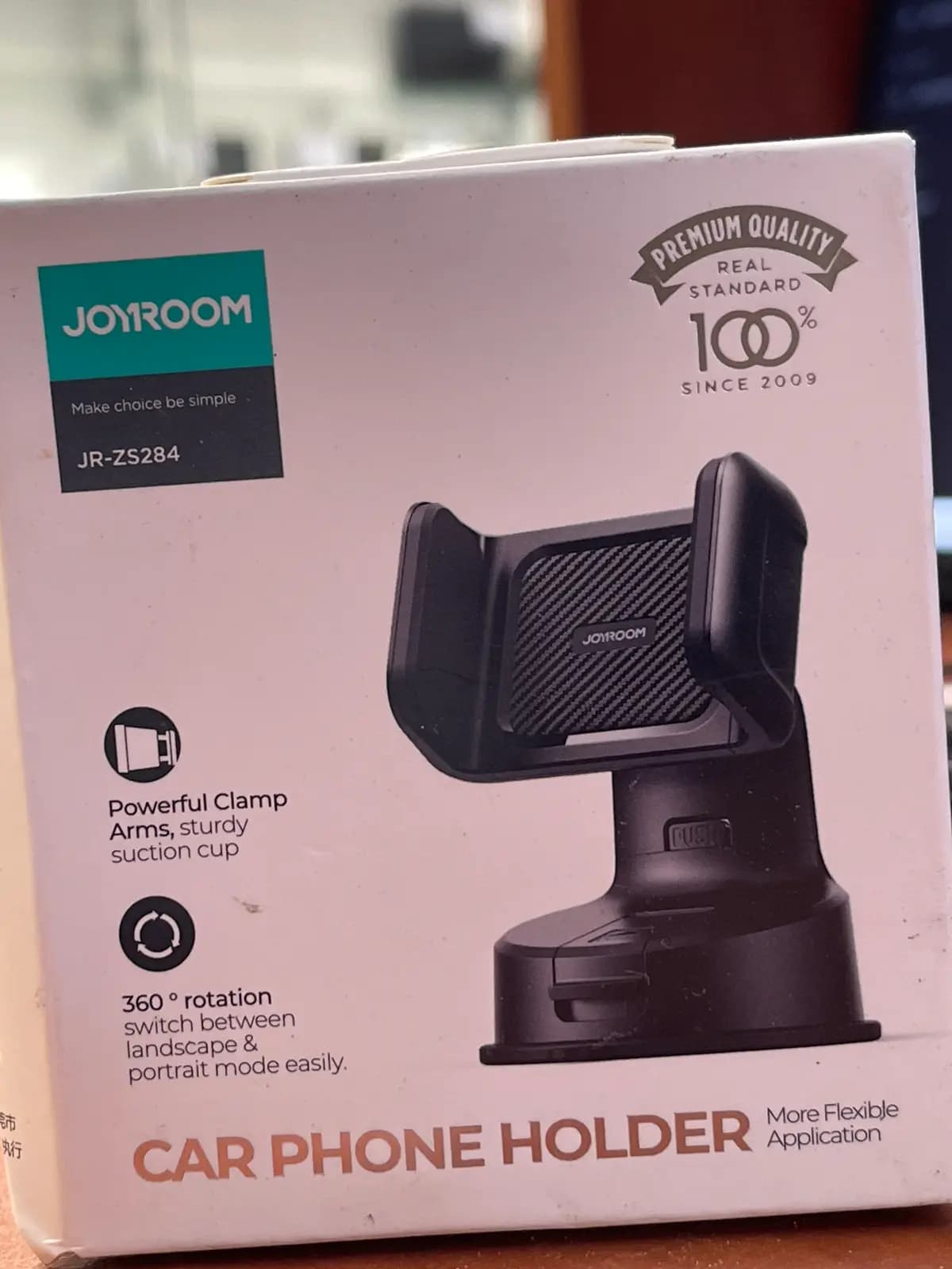Automobilinis telefono laikiklis Joyroom JR-ZS284, juodas