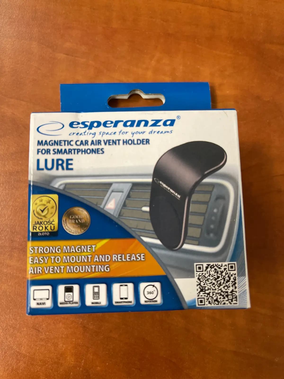 Magnetinis automobilinis telefono laikiklis Esperanza Lure, juodas