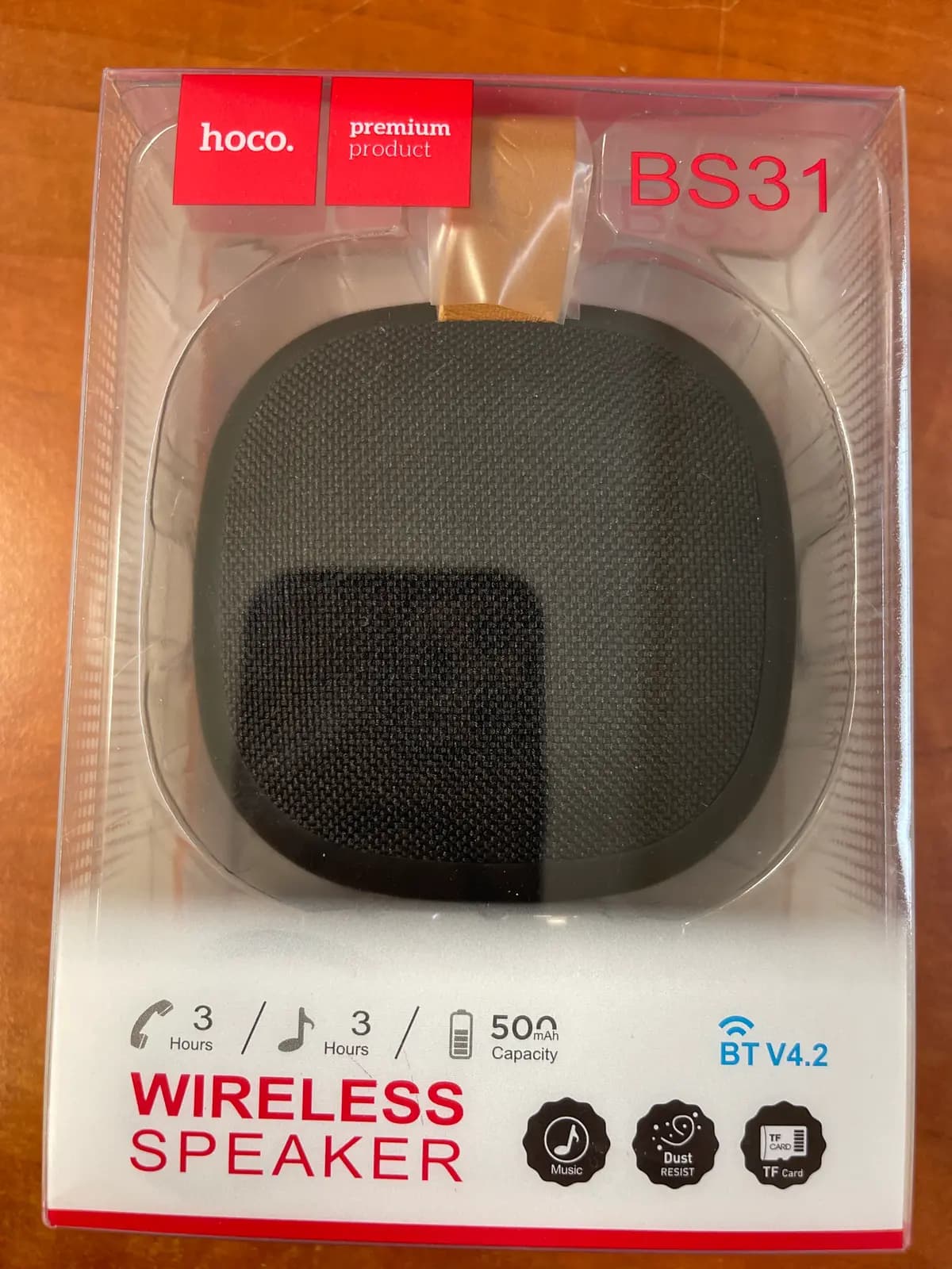 Bluetooth nešiojamas garsiakalbis Hoco BS31 juodas